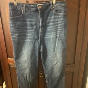 Loft slim pockets high waist curvy boyfriend jeans 14 32